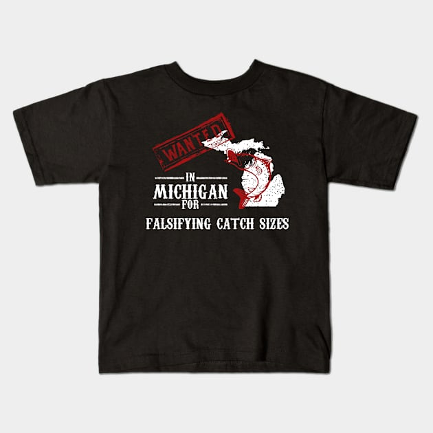 Michigan Fishing Lover Kids T-Shirt by TriHarder12